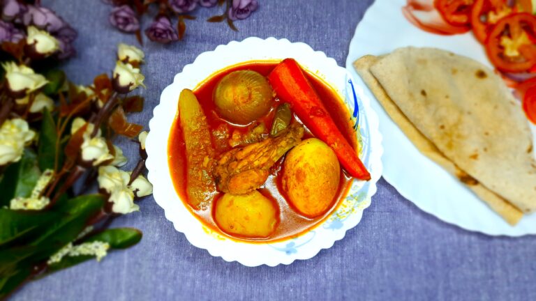 Red Chicken Curry | With Vegetables and Eggs